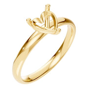 Solitaire Ring - Heart 6x6mm