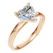 Solitaire Ring - Heart 7x7mm