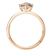 Solitaire Ring - Heart 7x7mm
