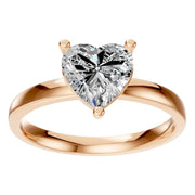 Solitaire Ring - Heart 7x7mm