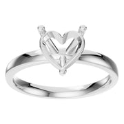 Solitaire Ring - Heart 7x7mm