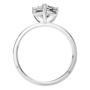 Solitaire Ring - Heart 8x8mm