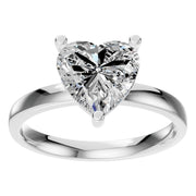 Solitaire Ring - Heart 8x8mm