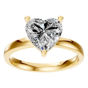 Solitaire Ring - Heart 8x8mm