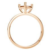 Solitaire Ring - Heart 8x8mm
