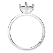 Solitaire Ring - Heart 8x8mm