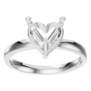 Solitaire Ring - Heart 8x8mm
