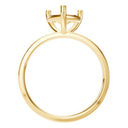 Solitaire Ring - Heart 8x8mm