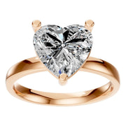 Solitaire Ring - Heart 9x9mm
