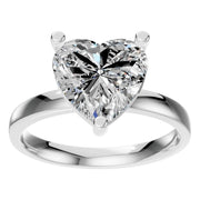 Solitaire Ring - Heart 9x9mm
