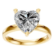 Solitaire Ring - Heart 9x9mm