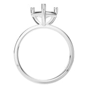 Solitaire Ring - Heart 9x9mm