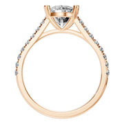 Accented Solitaire Ring - Oval 10x6.5mm
