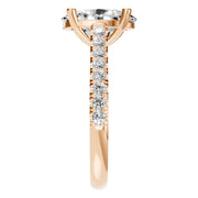 Accented Solitaire Ring - Oval 10x6.5mm