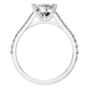 Accented Solitaire Ring - Oval 10x6.5mm