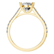 Accented Solitaire Ring - Oval 10x6.5mm