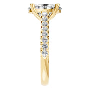 Accented Solitaire Ring - Oval 10x6.5mm