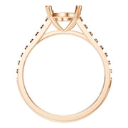 Accented Solitaire Ring - Oval 10x6.5mm