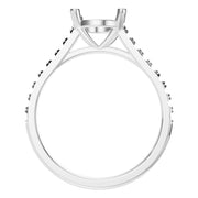 Accented Solitaire Ring - Oval 10x6.5mm
