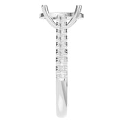 Accented Solitaire Ring - Oval 10x6.5mm
