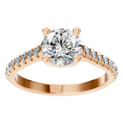 Accented Solitaire Ring - Round 6mm
