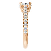Accented Solitaire Ring - Round 6mm