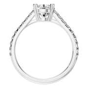 Accented Solitaire Ring - Round 6mm
