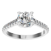Accented Solitaire Ring - Round 6mm