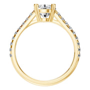 Accented Solitaire Ring - Round 6mm