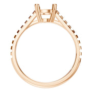 Accented Solitaire Ring - Round 6mm