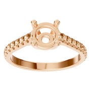 Accented Solitaire Ring - Round 6mm