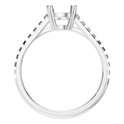 Accented Solitaire Ring - Round 6mm