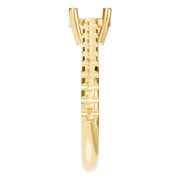 Accented Solitaire Ring - Round 6mm