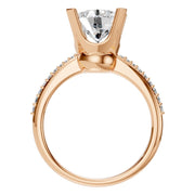 Accented Solitaire Ring - Round 7.30-8.00mm