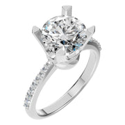 Accented Solitaire Ring - Round 7.30-8.00mm
