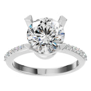 Accented Solitaire Ring - Round 7.30-8.00mm