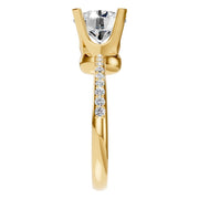 Accented Solitaire Ring - Round 7.30-8.00mm