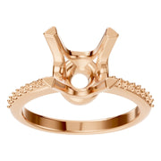 Accented Solitaire Ring - Round 7.30-8.00mm