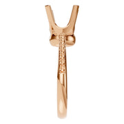 Accented Solitaire Ring - Round 7.30-8.00mm