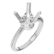 Accented Solitaire Ring - Round 7.30-8.00mm