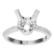 Accented Solitaire Ring - Round 7.30-8.00mm