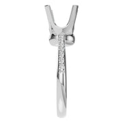Accented Solitaire Ring - Round 7.30-8.00mm