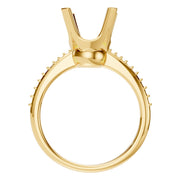 Accented Solitaire Ring - Round 7.30-8.00mm