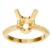 Accented Solitaire Ring - Round 7.30-8.00mm