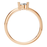 Split Shank Solitaire Ring - Oval 8x5.5mm
