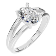Split Shank Solitaire Ring - Oval 8x5.5mm