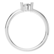 Split Shank Solitaire Ring - Oval 8x5.5mm