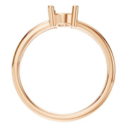 Split Shank Solitaire Ring - Oval 8x5.5mm