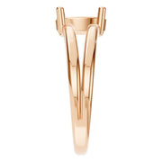 Split Shank Solitaire Ring - Oval 8x5.5mm
