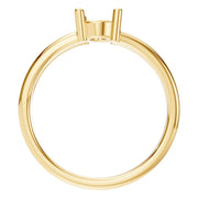 Split Shank Solitaire Ring - Oval 8x5.5mm